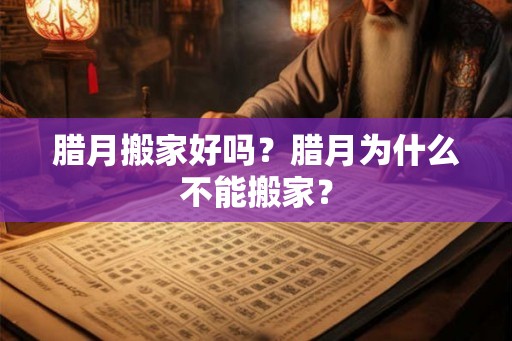 腊月搬家好吗？腊月为什么不能搬家？