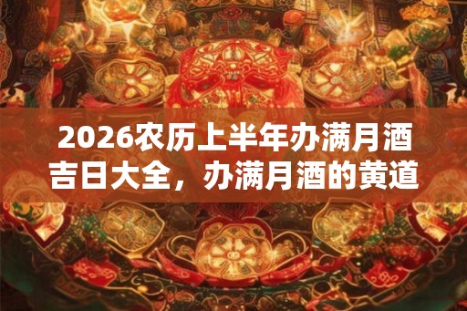 2026农历上半年办满月酒吉日大全，办满月酒的黄道吉日