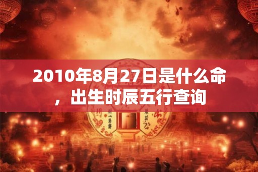 2010年8月27日是什么命,出生时辰五行查询 2010年8月27日是什么命,出生时辰五行查询