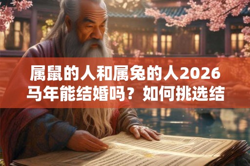 属鼠的人和属兔的人2026马年能结婚吗？如何挑选结婚吉日？