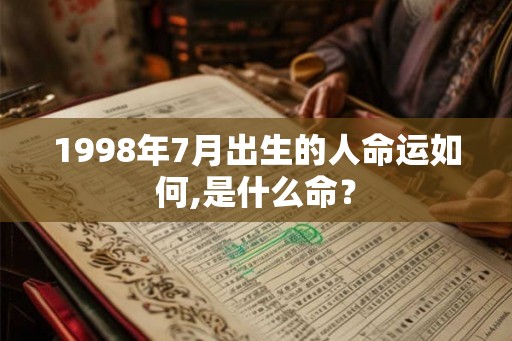 1998年7月出生的人命运如何,是什么命？