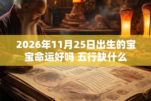 2026年11月25日出生的宝宝命运好吗 五行缺什么