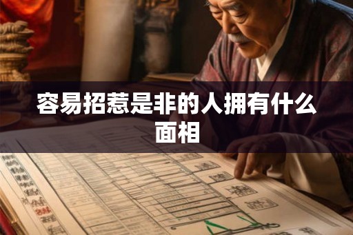 容易招惹是非的人拥有什么面相