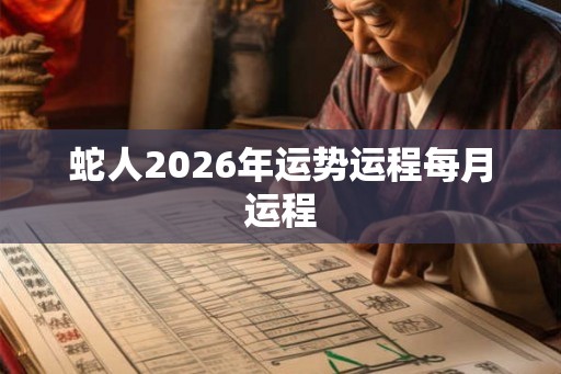 蛇人2026年运势运程每月运程