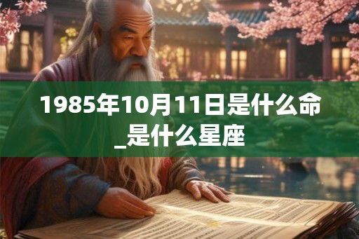 1985年10月11日是什么命_是什么星座