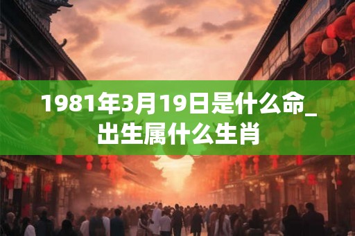 1981年3月19日是什么命_出生属什么生肖