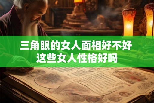 三角眼的女人面相好不好 这些女人性格好吗