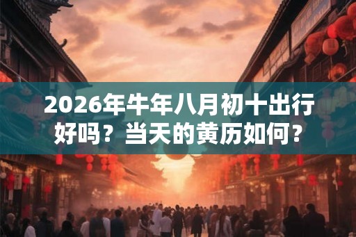 2026年牛年八月初十出行好吗？当天的黄历如何？