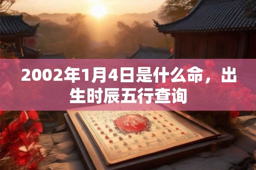 2002年1月4日是什么命,出生时辰五行查询 2002年1月4日是什么命,出生时辰五行查询