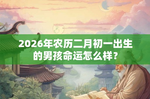 2026年农历二月初一出生的男孩命运怎么样？