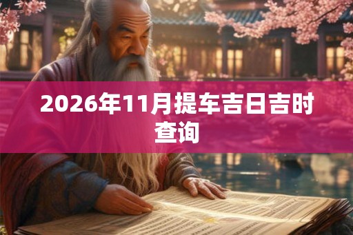 2026年11月提车吉日吉时查询