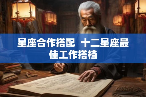 星座合作搭配  十二星座最佳工作搭档