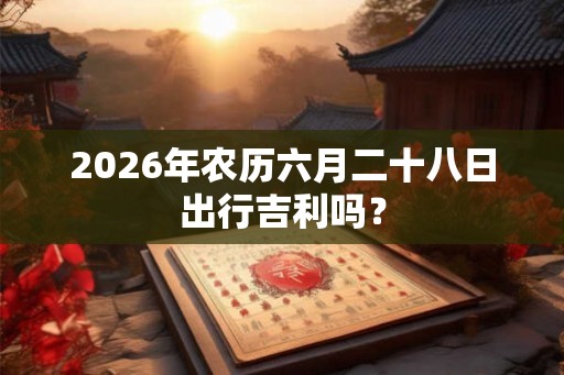2026年农历六月二十八日出行吉利吗？