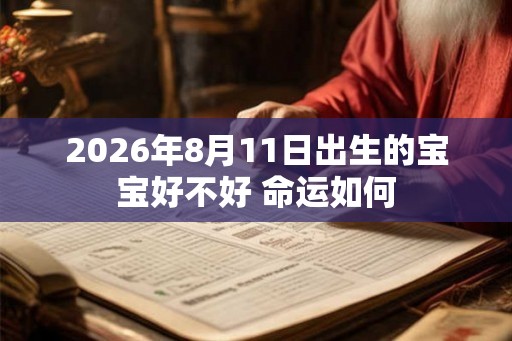 2026年8月11日出生的宝宝好不好 命运如何