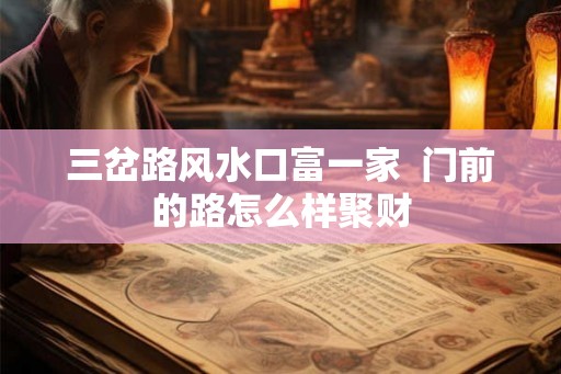 三岔路风水口富一家  门前的路怎么样聚财