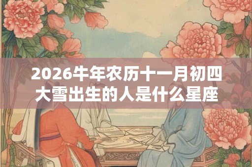 2026牛年农历十一月初四大雪出生的人是什么星座