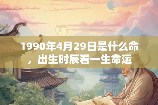 1990年4月29日是什么命，出生时辰看一生命运