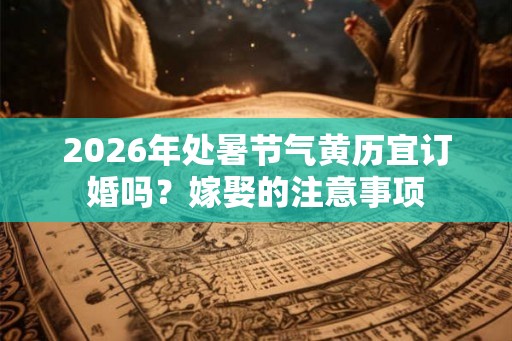2026年处暑节气黄历宜订婚吗?嫁娶的注意事项 2026年处暑节气黄历宜订婚吗?嫁娶的注意事项