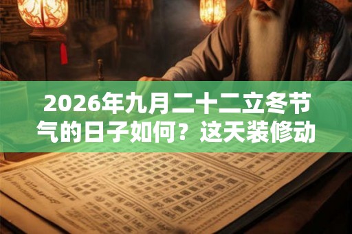 2026年九月二十二立冬节气的日子如何？这天装修动土好吗？