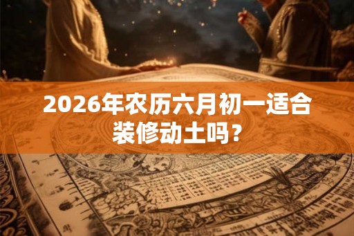 2026年农历六月初一适合装修动土吗？