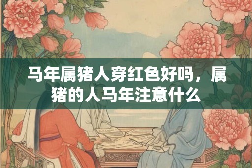 马年属猪人穿红色好吗，属猪的人马年注意什么