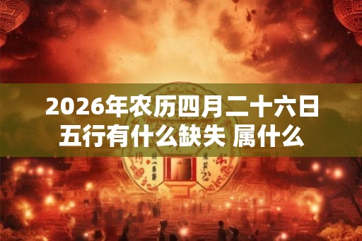 2026年农历四月二十六日五行有什么缺失 属什么
