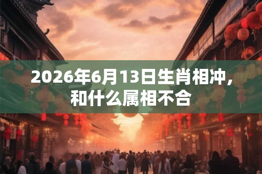 2026年6月13日生肖相冲,和什么属相不合