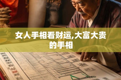 女人手相看财运,大富大贵的手相 女人手相看财运,大富大贵的手相