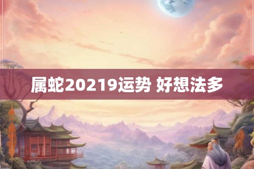 属蛇20219运势 好想法多