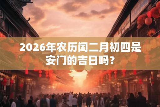 2026年农历闰二月初四是安门的吉日吗？
