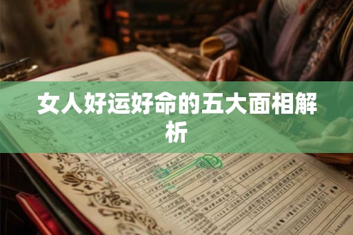 女人好运好命的五大面相解析