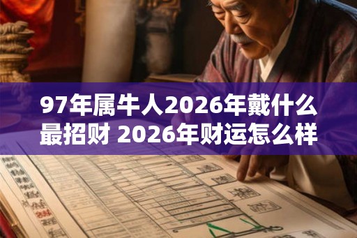97年属牛人2026年戴什么最招财 2026年财运怎么样 97年属牛人2026年戴什么最招财 2026年财运怎么样