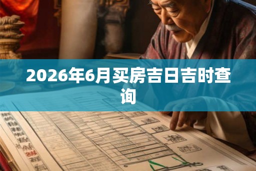 2026年6月买房吉日吉时查询