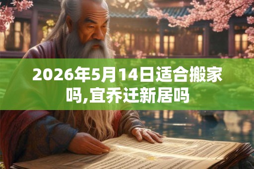 2026年5月14日适合搬家吗,宜乔迁新居吗