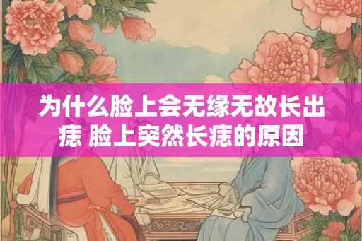 为什么脸上会无缘无故长出痣 脸上突然长痣的原因