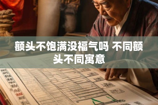 额头不饱满没福气吗 不同额头不同寓意