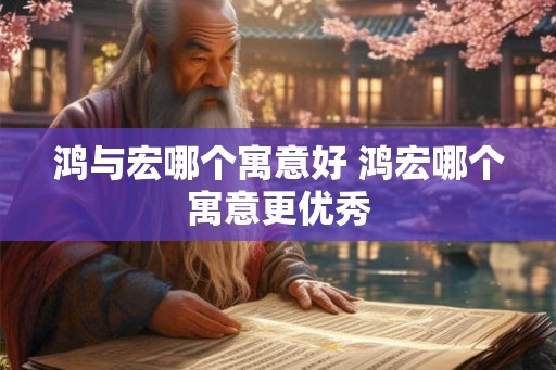 鸿与宏哪个寓意好 鸿宏哪个寓意更优秀
