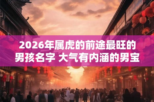2026年属虎的前途最旺的男孩名字 大气有内涵的男宝宝名字
