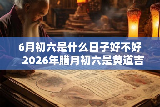 6月初六是什么日子好不好  2026年腊月初六是黄道吉日吗
