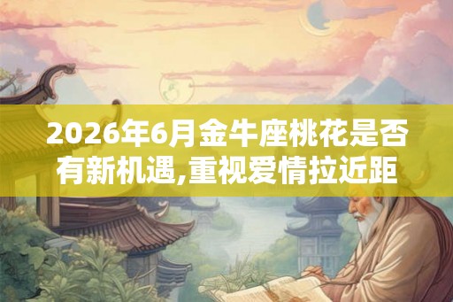 2026年6月金牛座桃花是否有新机遇,重视爱情拉近距离