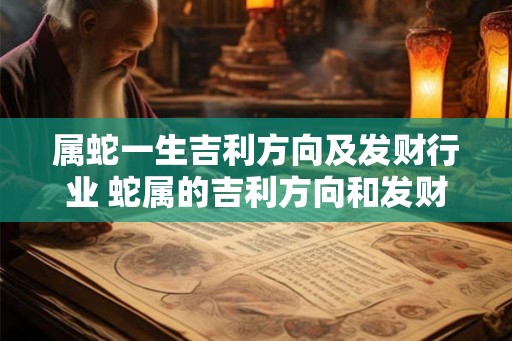 属蛇一生吉利方向及发财行业 蛇属的吉利方向和发财行业