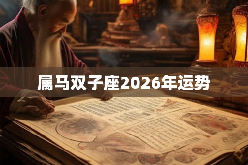 属马双子座2026年运势