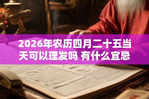 2026年农历四月二十五当天可以理发吗 有什么宜忌