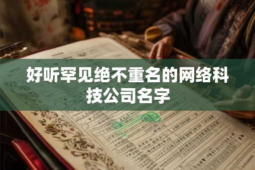 好听罕见绝不重名的网络科技公司名字