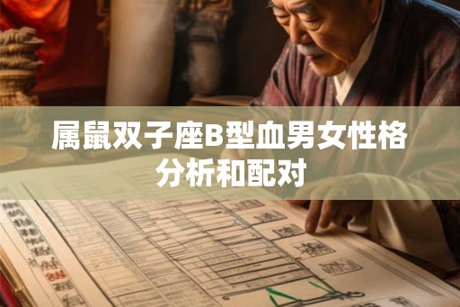 属鼠双子座B型血男女性格分析和配对