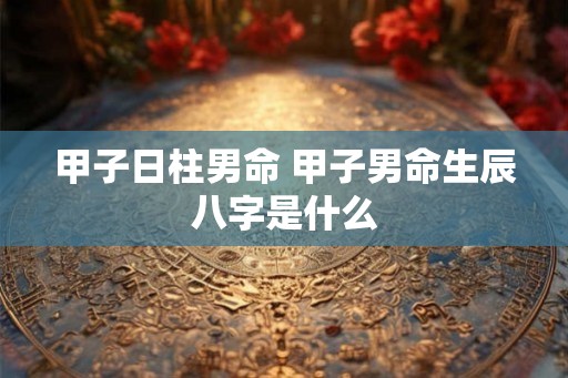 甲子日柱男命 甲子男命生辰八字是什么