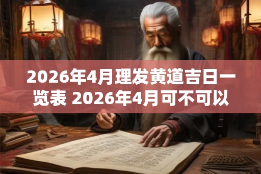 2026年4月理发黄道吉日一览表 2026年4月可不可以理发黄道吉日