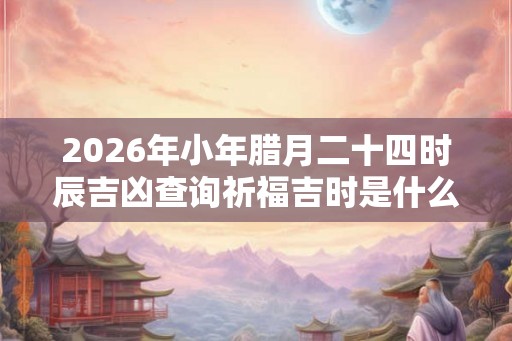 2026年小年腊月二十四时辰吉凶查询祈福吉时是什么时候？