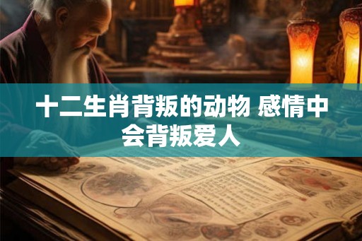 十二生肖背叛的动物 感情中会背叛爱人