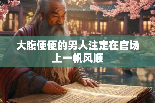大腹便便的男人注定在官场上一帆风顺